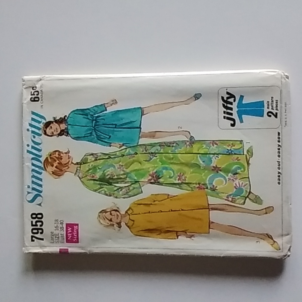 Simplicity 1968 Original Pattern #7958 Sz 16 - image 1